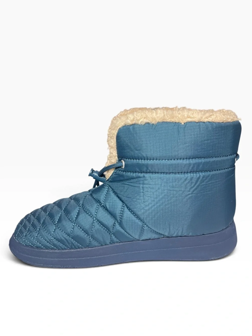 Malibu Sandals Chukka Boots Blue Vegan Drawstring Quilted Shoes Mens US 8 NEW